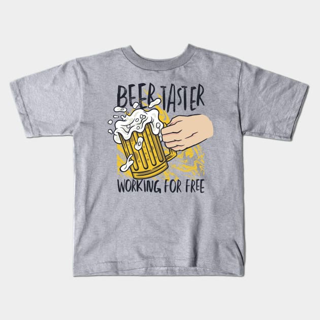 Funny beer drinking design for Oktoberfest or any day Kids T-Shirt by Anonic